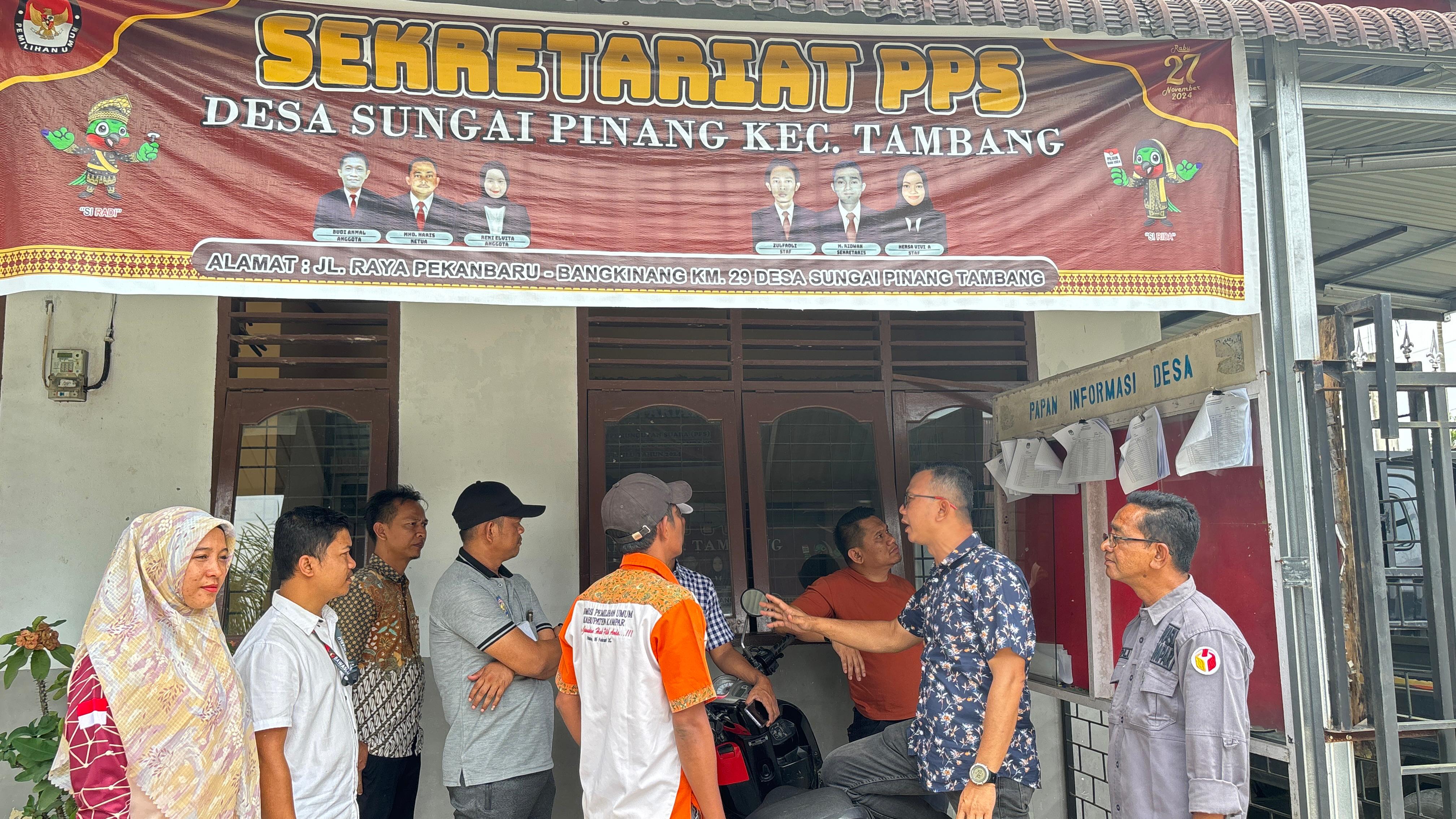 Kunjungan Ketua Bawaslu Kampar Ke Kec Tambang